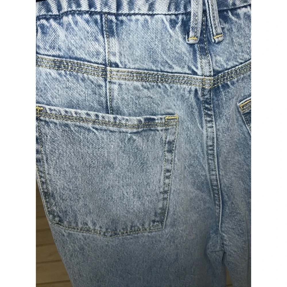 Good American  90s Duster High Rise Cropped Straight Leg Jean 0/24 Indigo101 - Picture 7 of 8